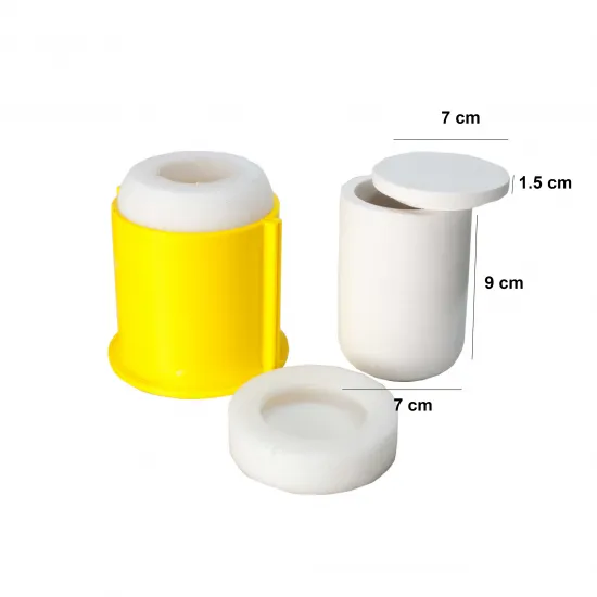 Candle Jar Silicone Mold MK11 with Lid 200ml / 6.5oz - Candle Vessel Mold