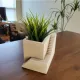 Stair Detailed Concrete Flowerpot Silicone Mold BS22 - Planter Mold