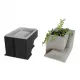 Stair Detailed Concrete Flowerpot Silicone Mold BS22 - Planter Mold